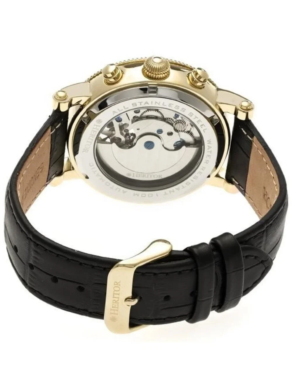 NWT Heritor Winston Automatic Black Dial Men's Watch